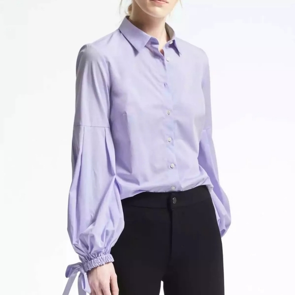 Banana Republic Tops - Banana Republic Riley Bell-Sleeve Shirt Blue Size 4P